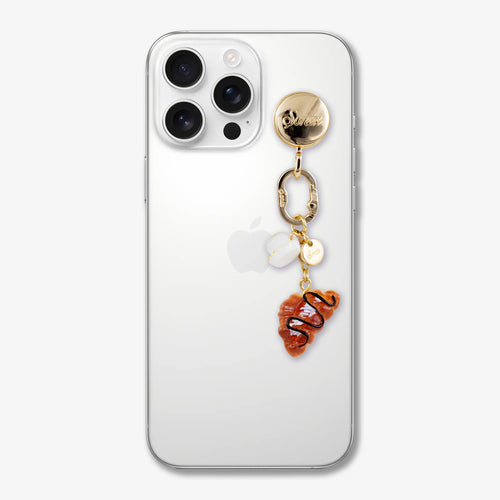 Adhesive Phone Hooks with Charms - Croissant