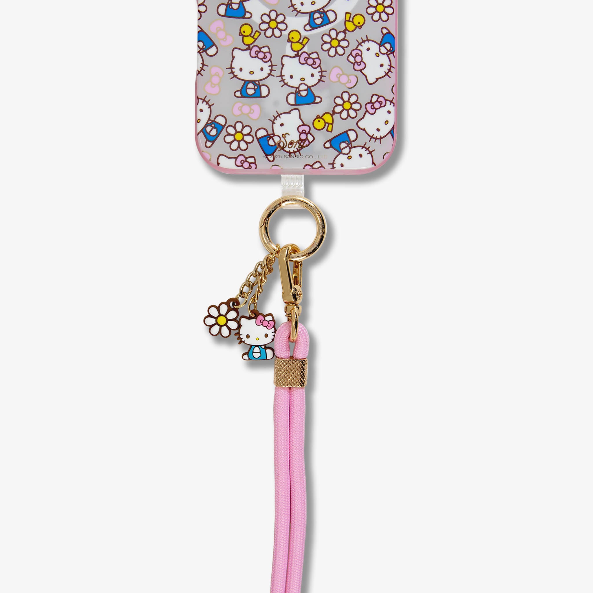 Crossbody Phone Strap with Charms - Hello Kitty® Pink Bows
