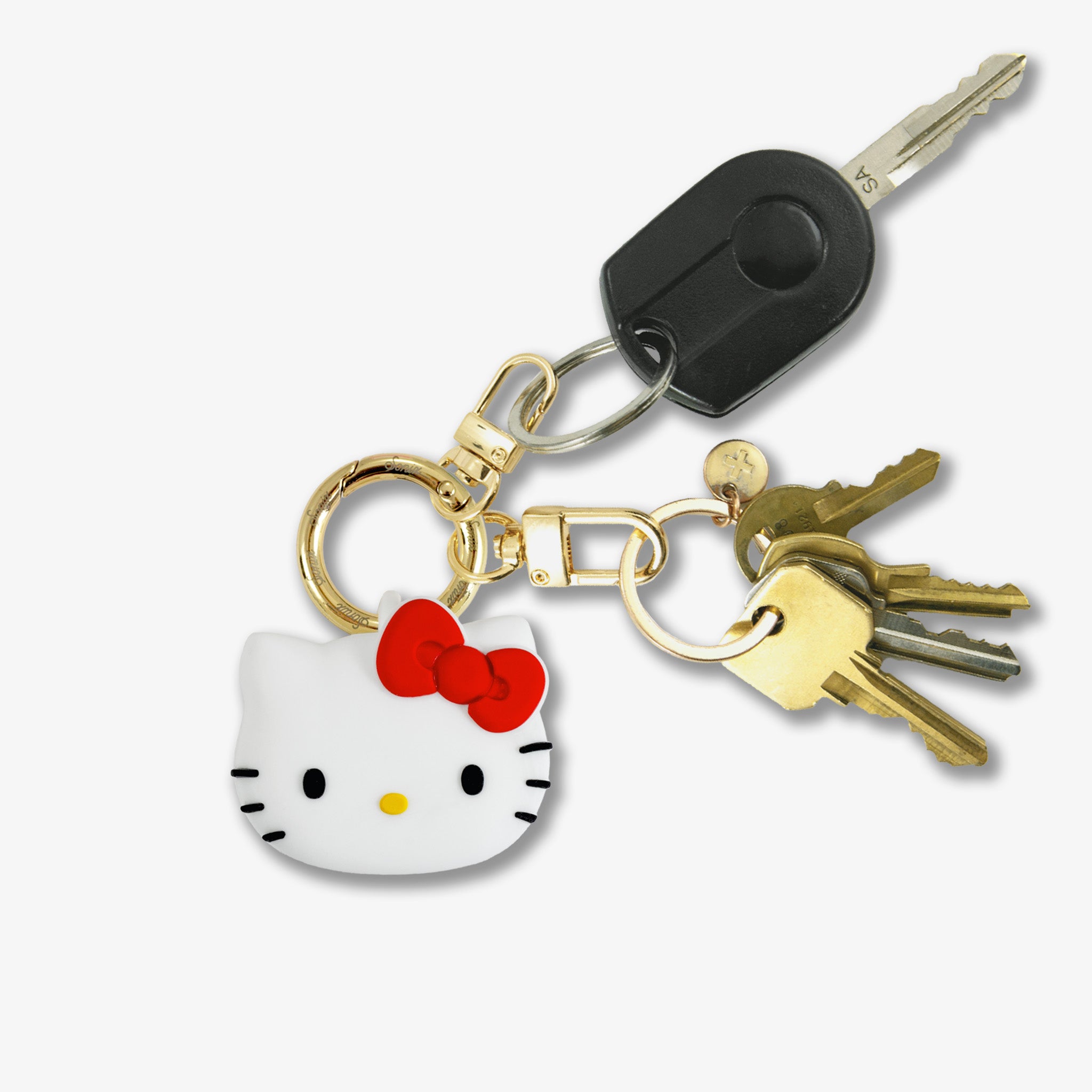 Silicone AirTag® Cover with Carabiner Keyring - Hello Kitty®