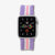 Knit Apple Watch® Band - Lavender + Pink Stripe