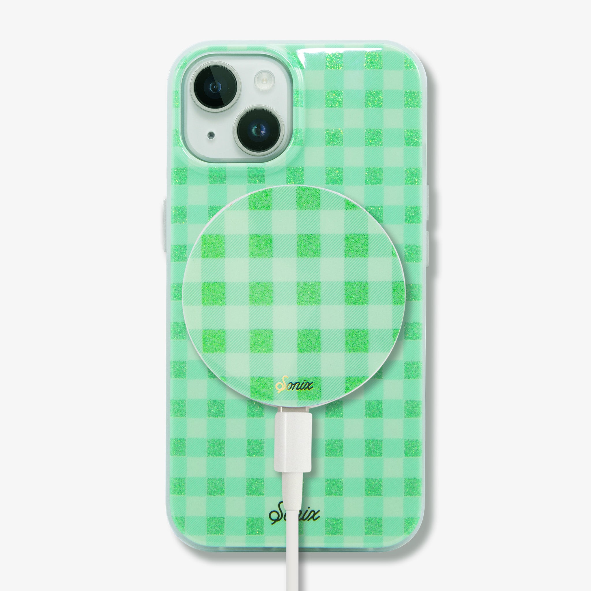 MagLink™ Magnetic Charger - Minty Gingham
