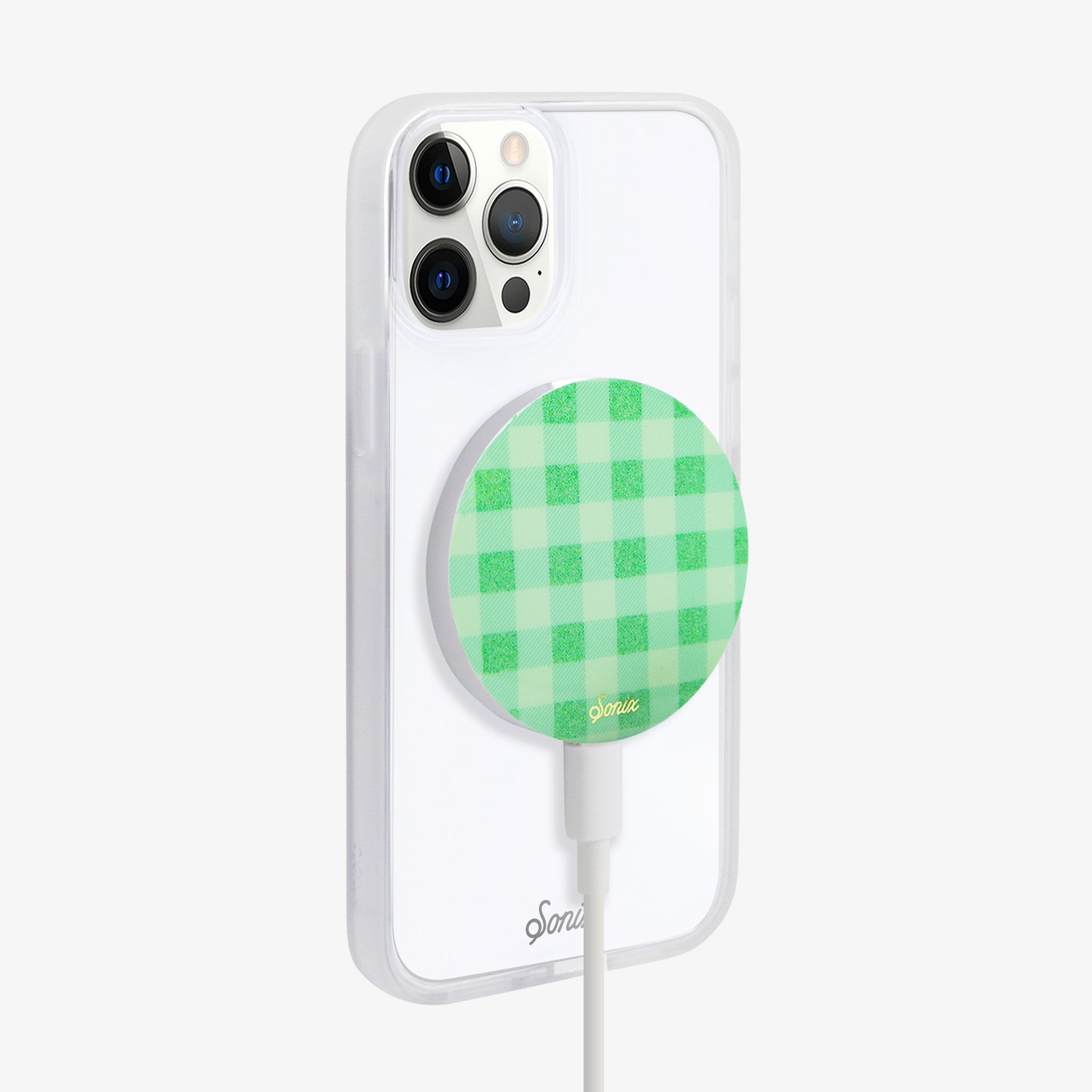 MagLink™ Magnetic Charger - Minty Gingham
