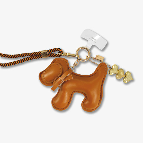Universal Crossbody Phone Strap with Plush Animal - Brown Dog