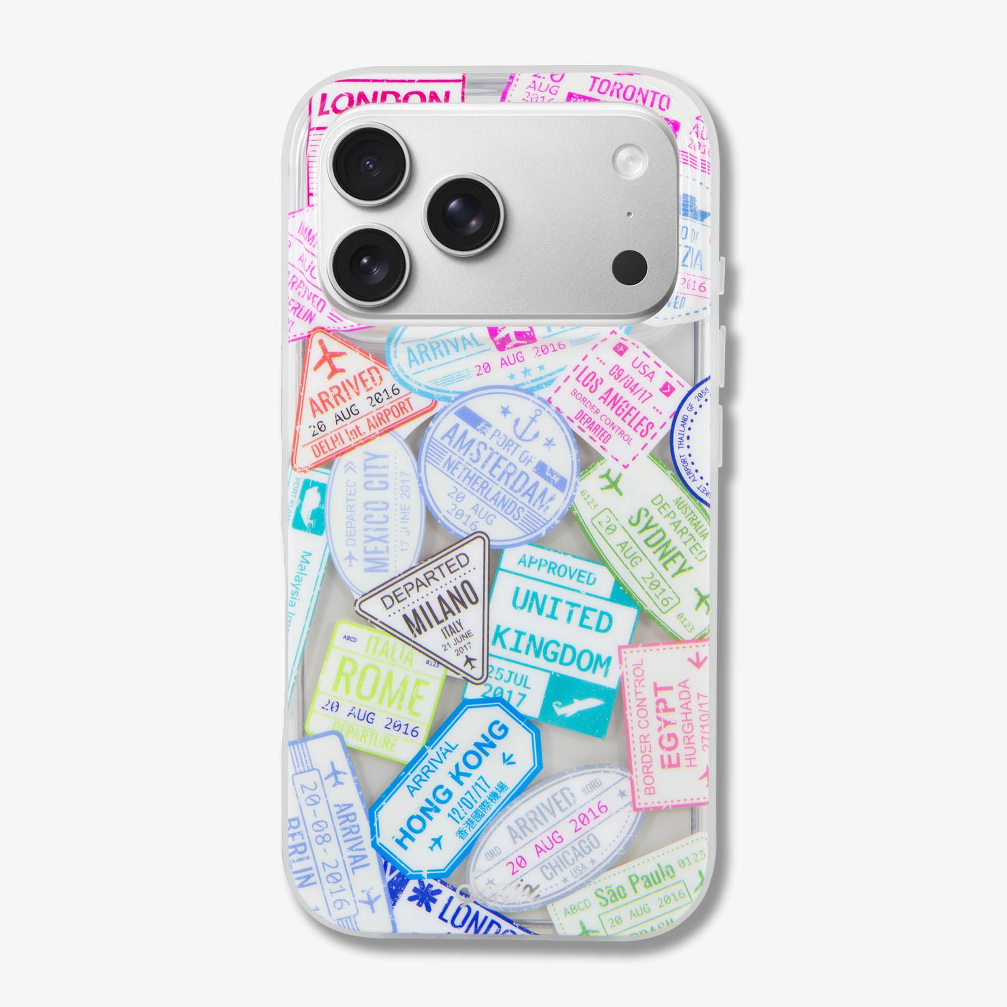 Passport Stamps MagSafe® Compatible iPhone Case