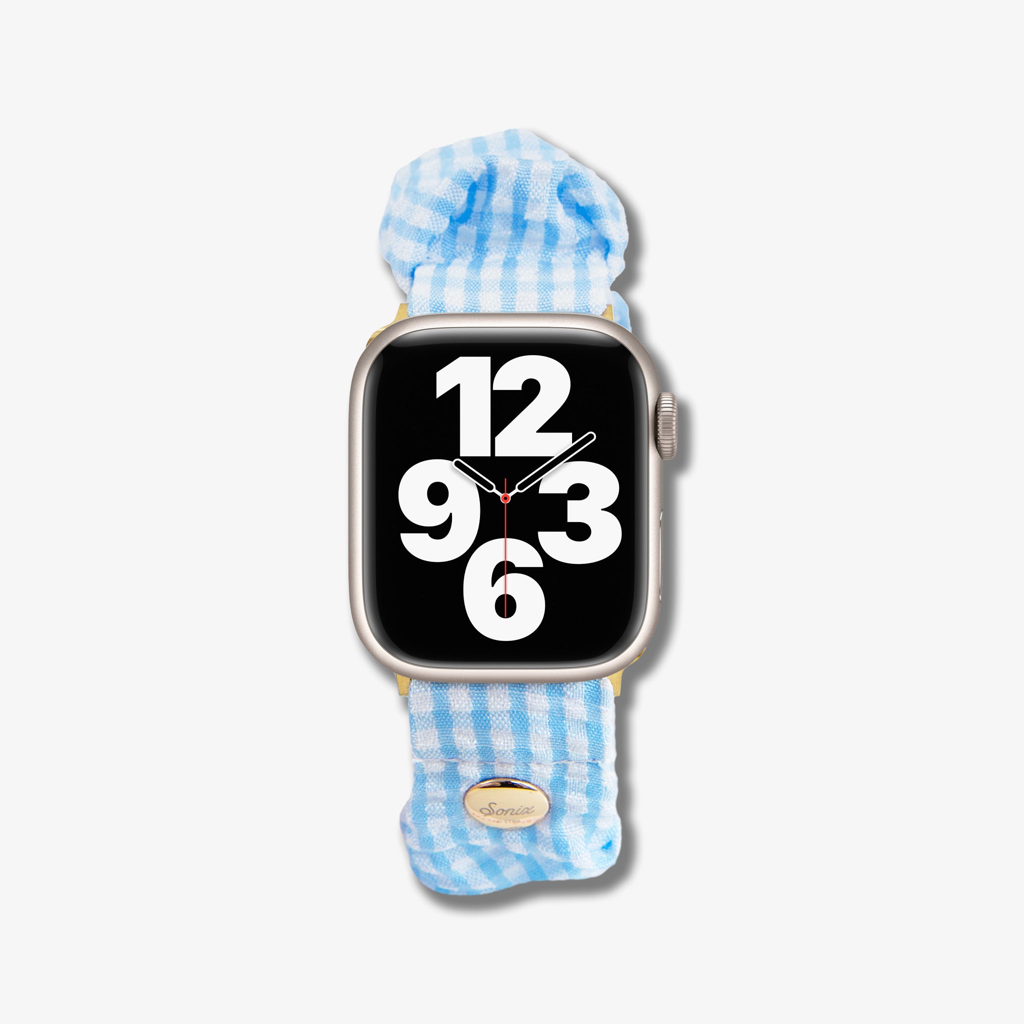 Scrunchie Apple Watch® Band - Seersucker Blue