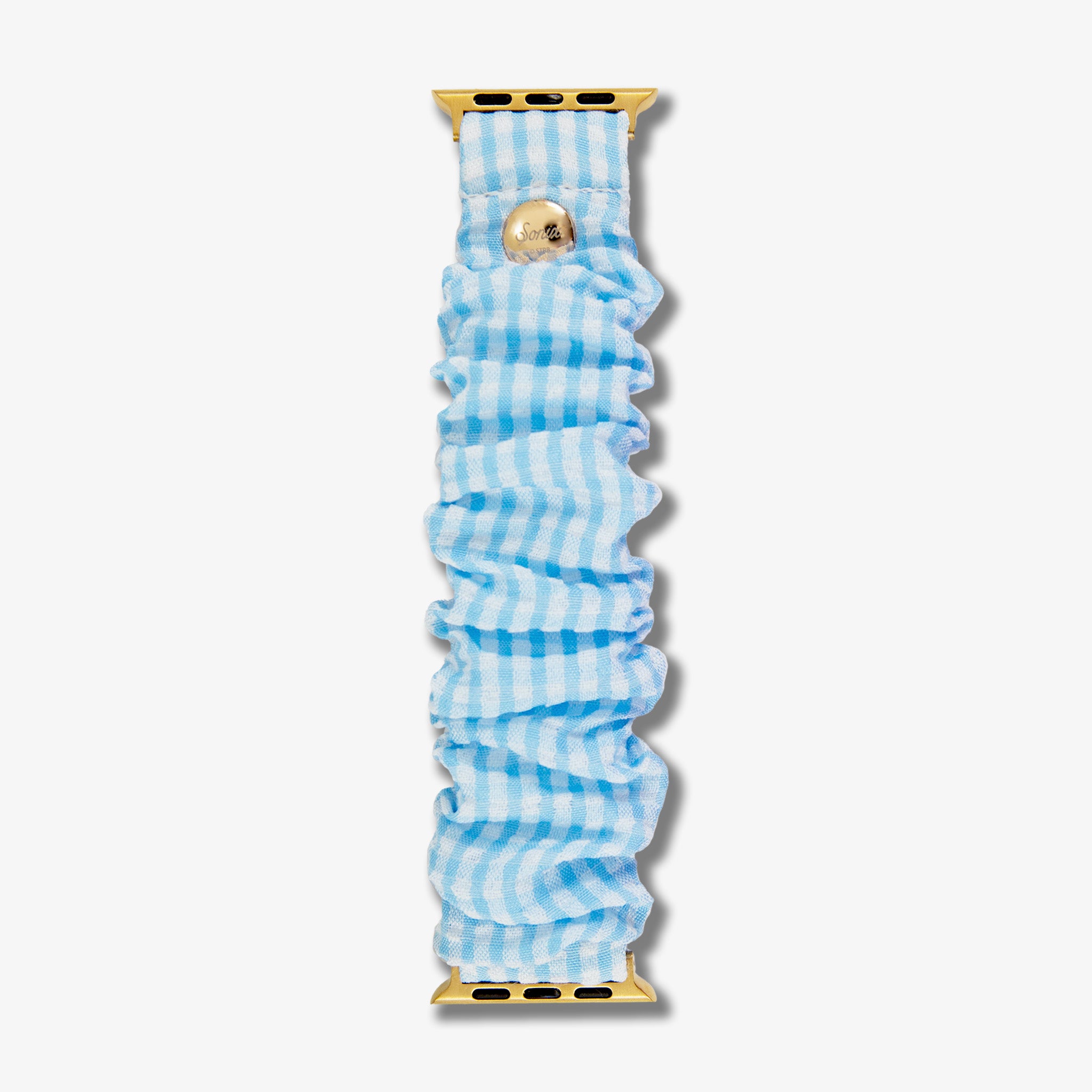 Scrunchie Apple Watch® Band - Seersucker Blue