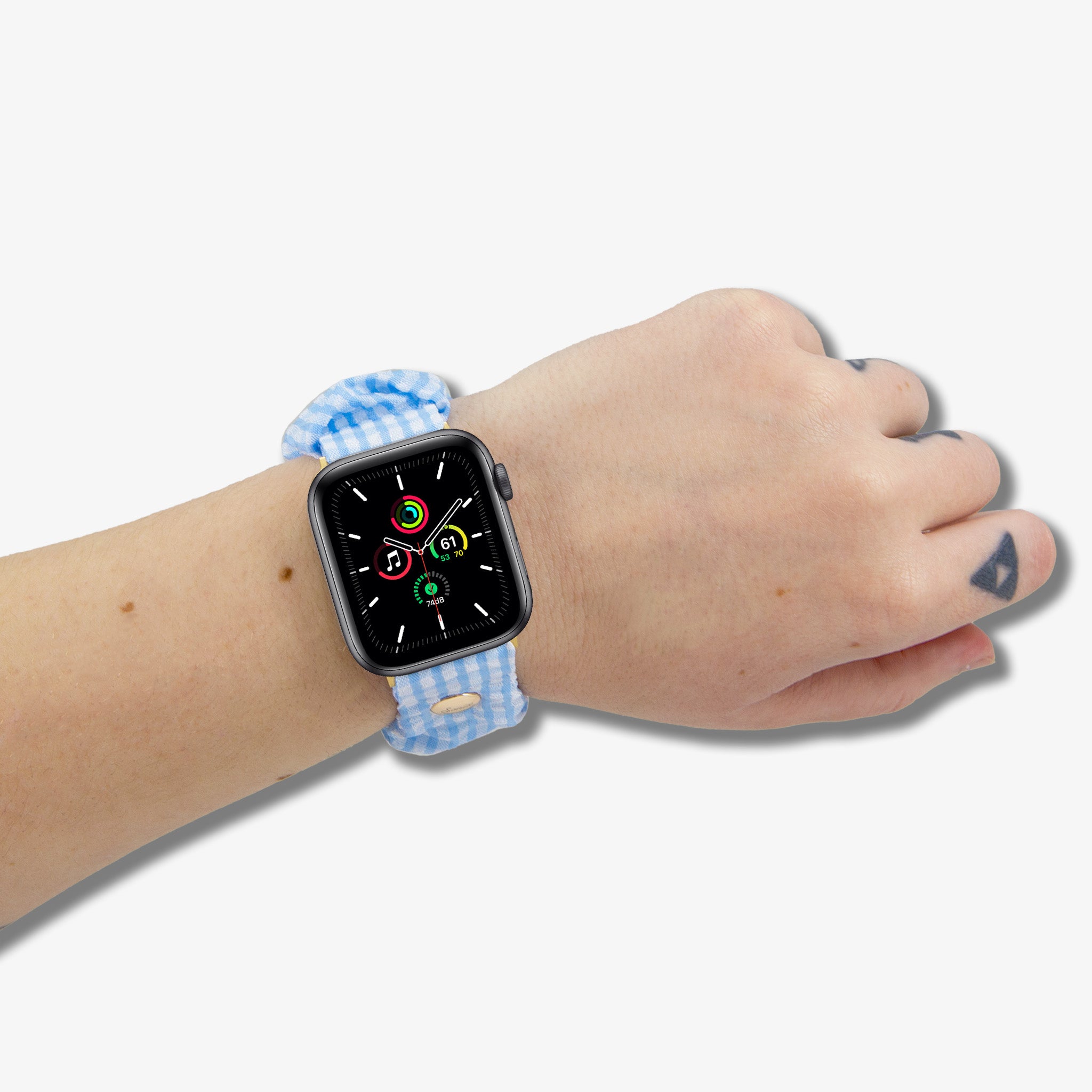Scrunchie Apple Watch® Band - Seersucker Blue