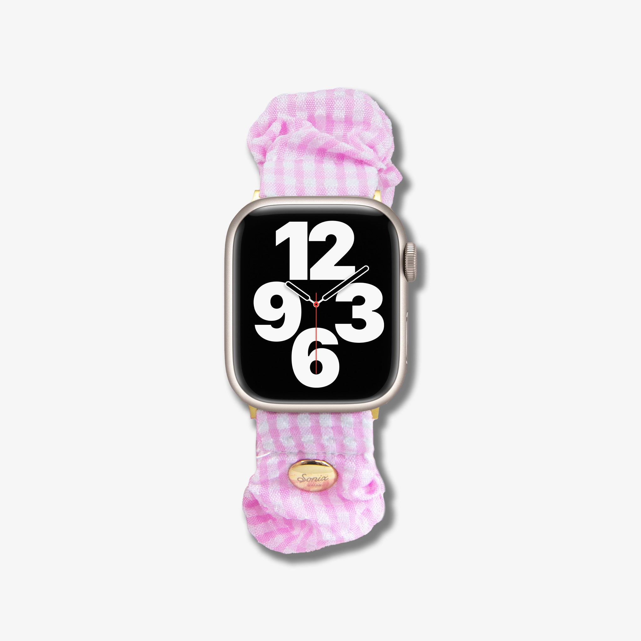 Scrunchie Apple Watch® Band - Seersucker Pink