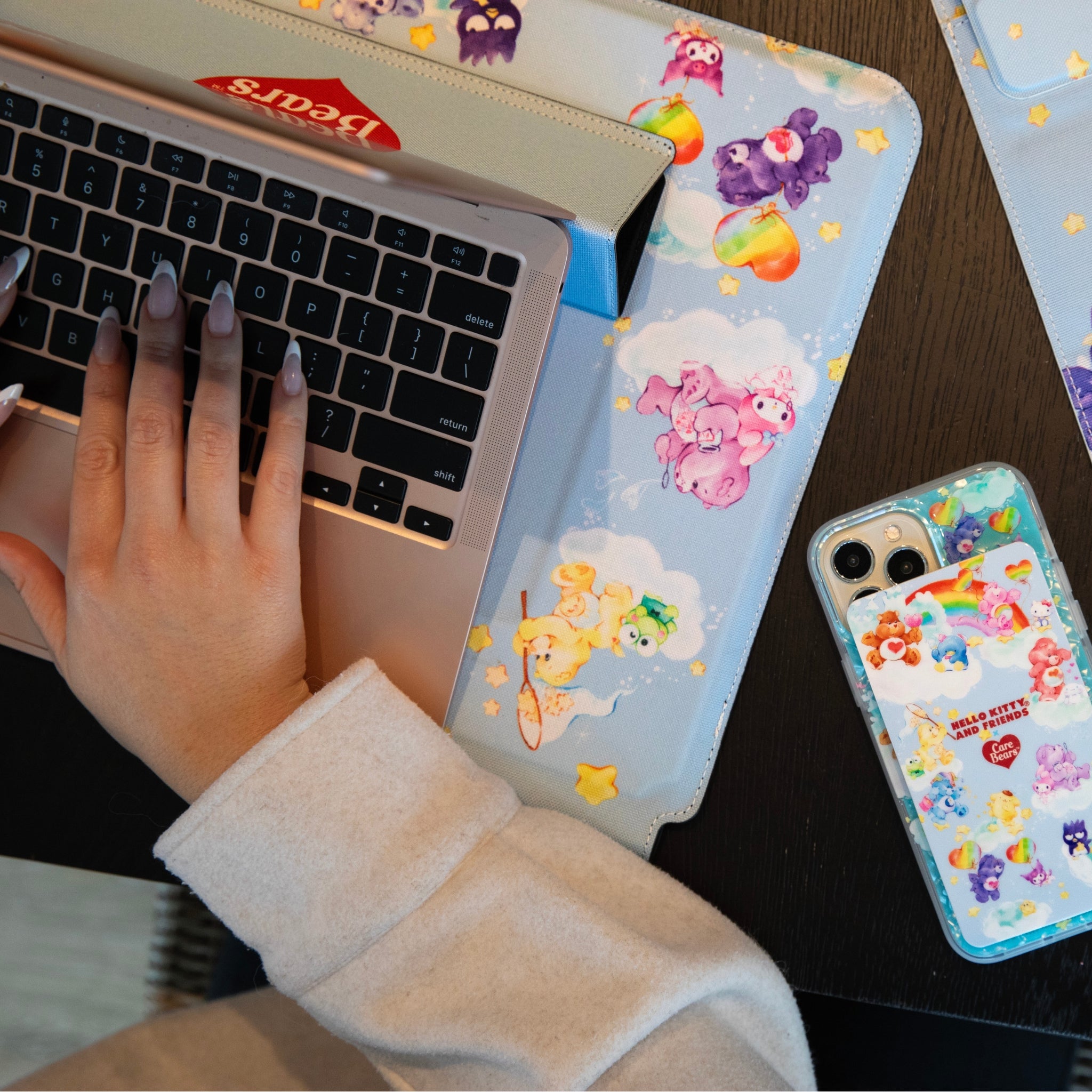 Foldable Laptop Sleeve - Care Bears™ + Hello Kitty® and Friends