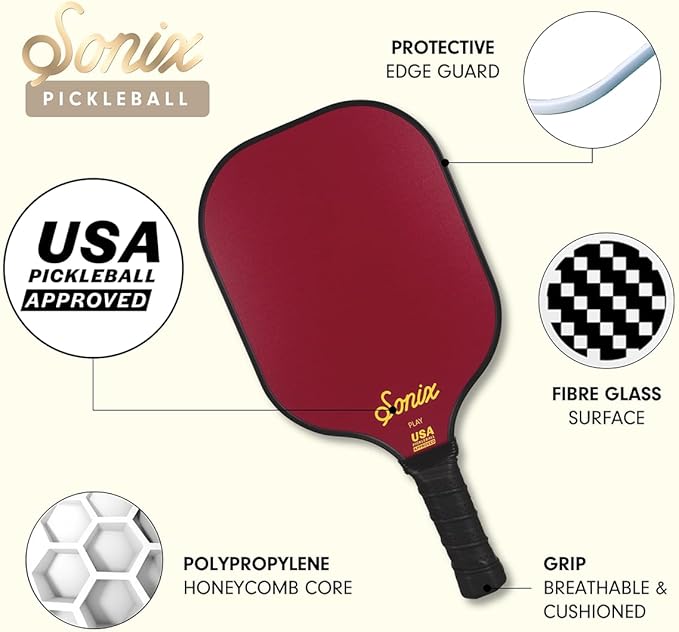 Single Pickleball Paddle - Traditional Geo