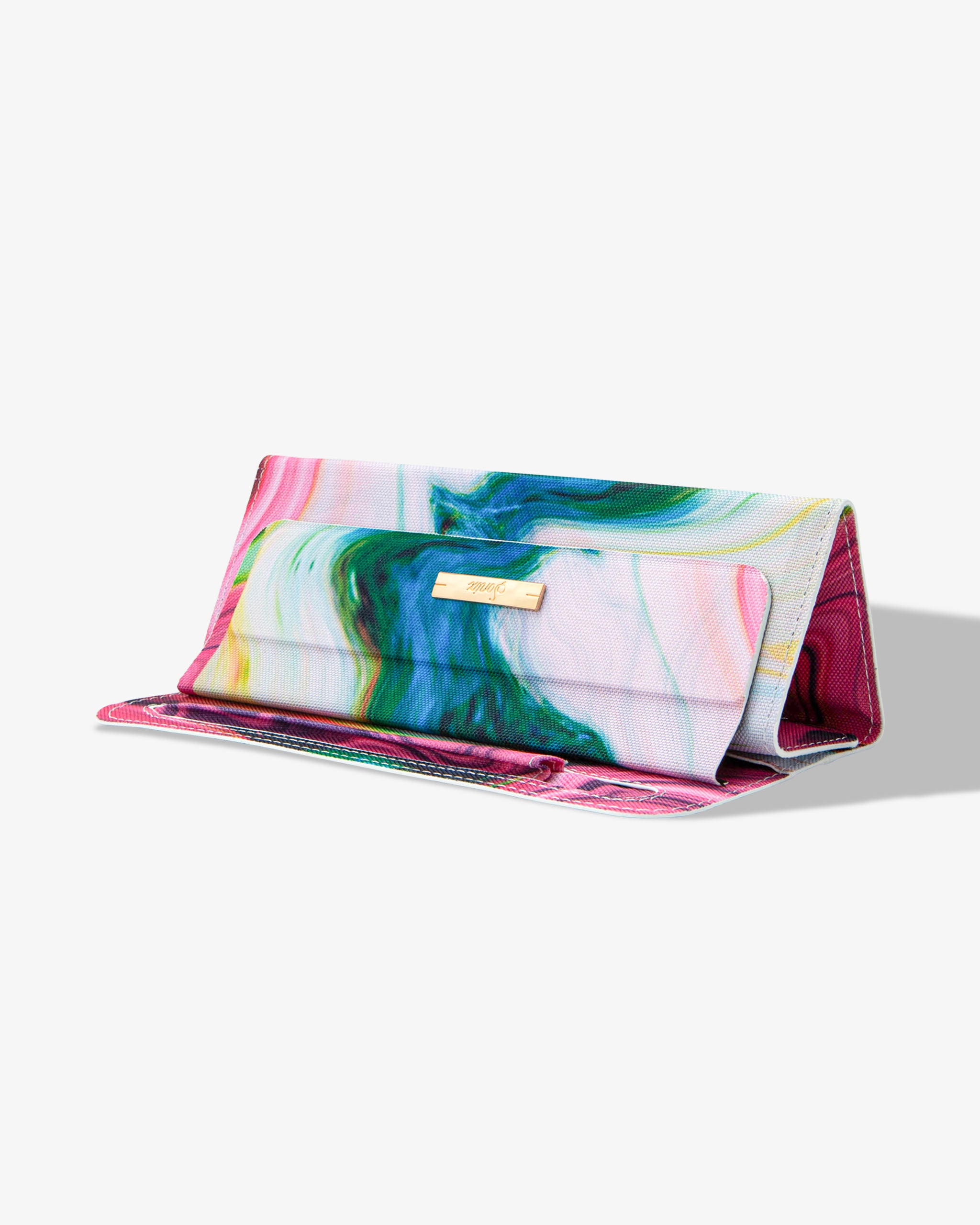 Agate color iPad sleeve folded up.