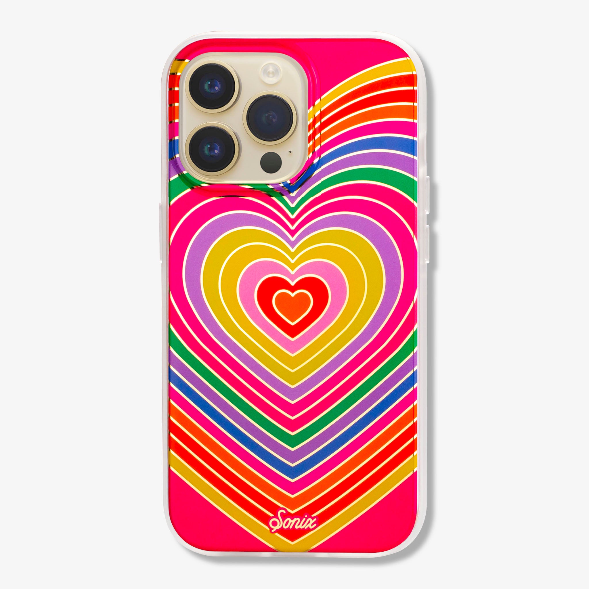 Rainbow Hearts MagSafe® Compatible iPhone Case