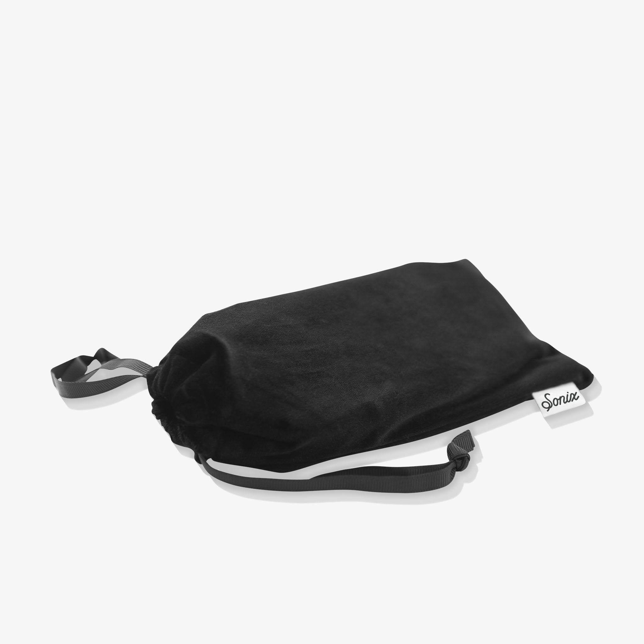 black velvet draw string sunglasses bag