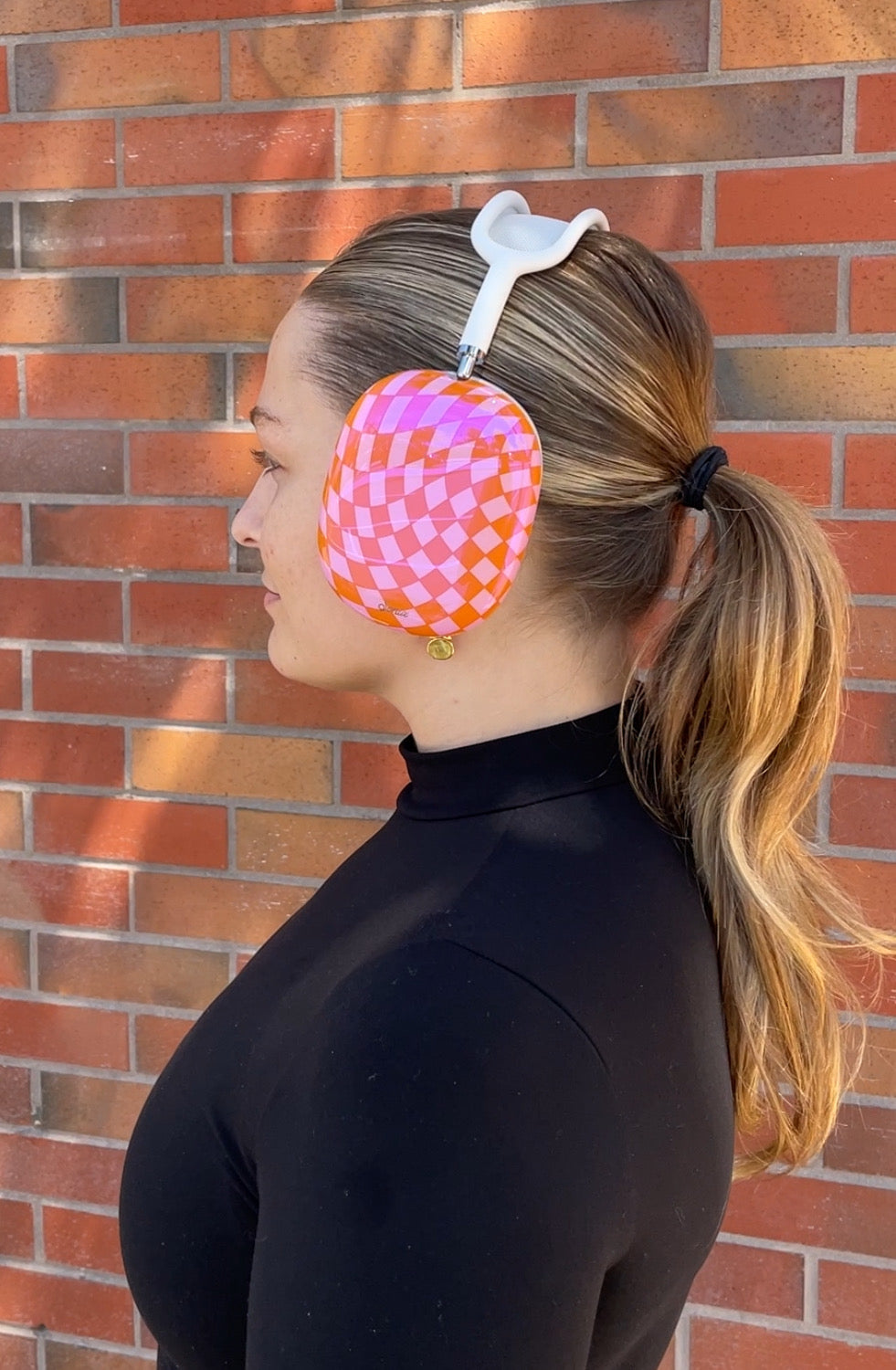 Checkmate Pink/Orange AirPods Max Cover