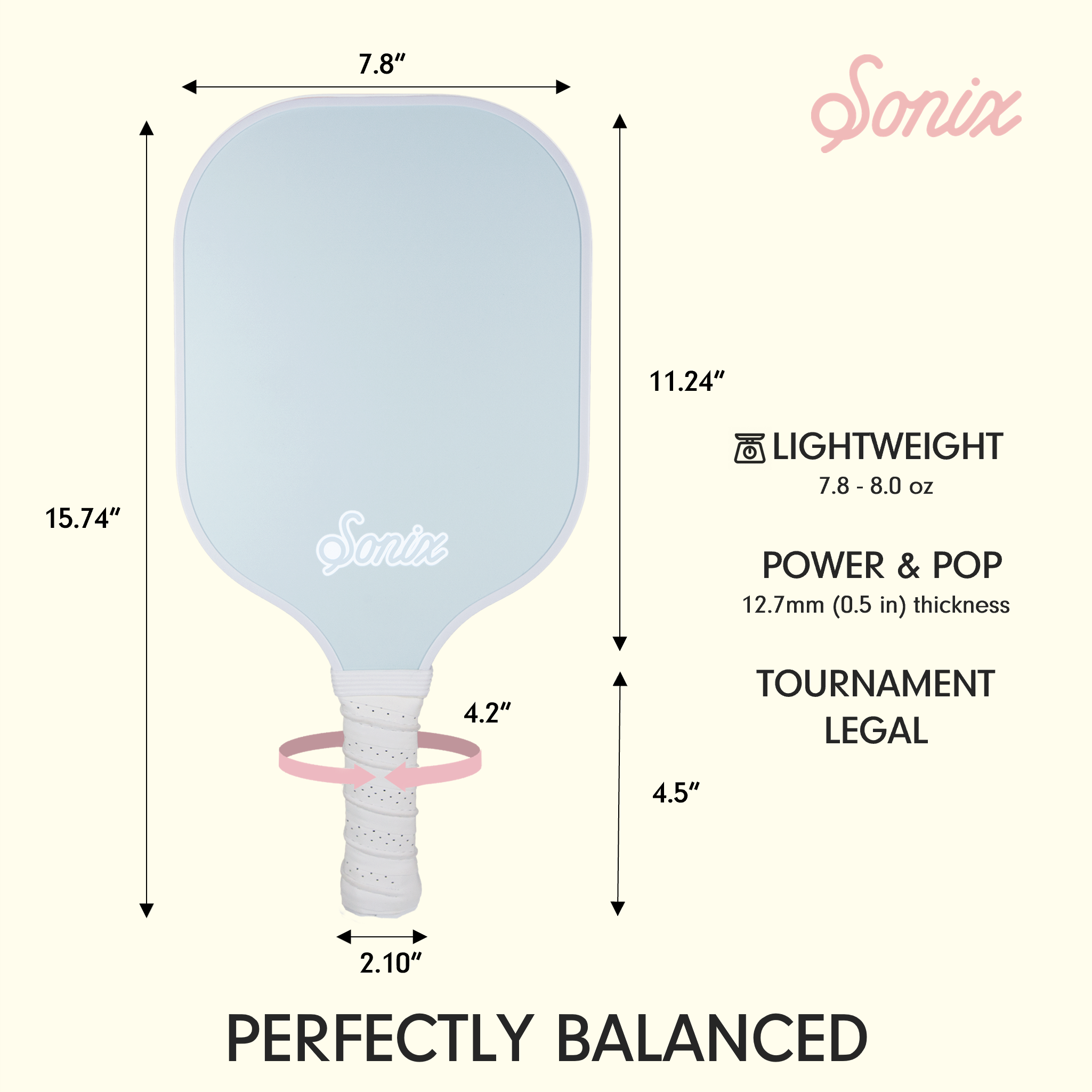Single Pickleball Paddle - Haze