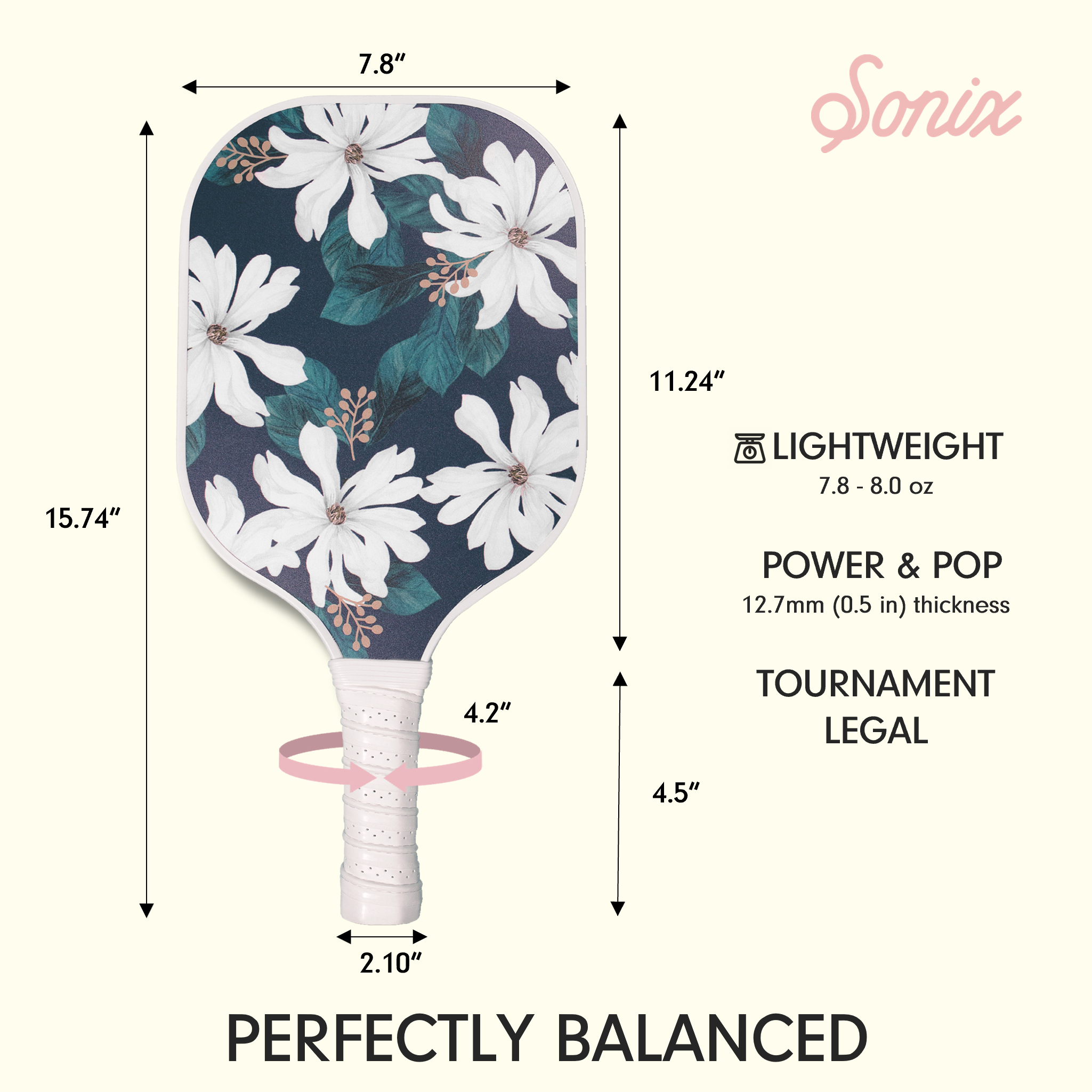Single Pickleball Paddle - Delilah