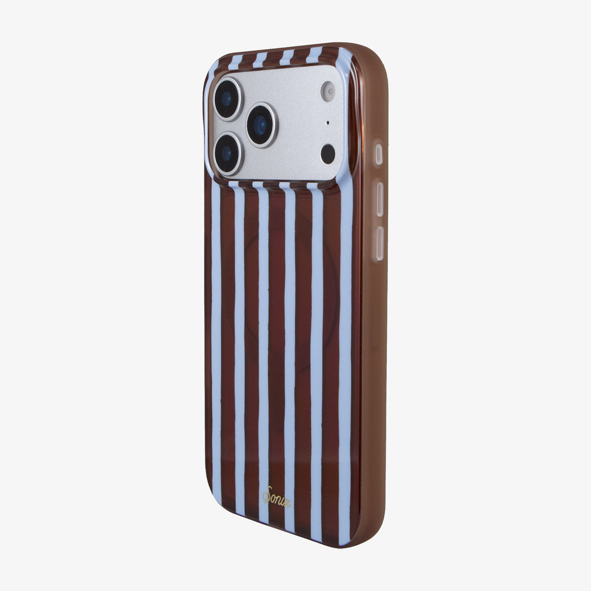 Abstract Stripe Brown / Blue MagSafe® Compatible iPhone Case