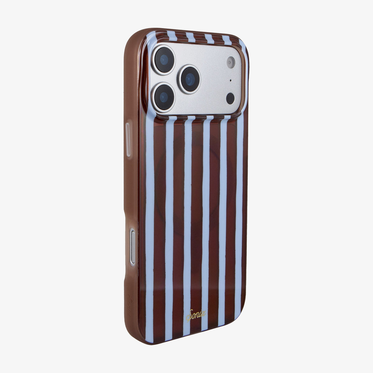 Abstract Stripe Brown / Blue MagSafe® Compatible iPhone Case