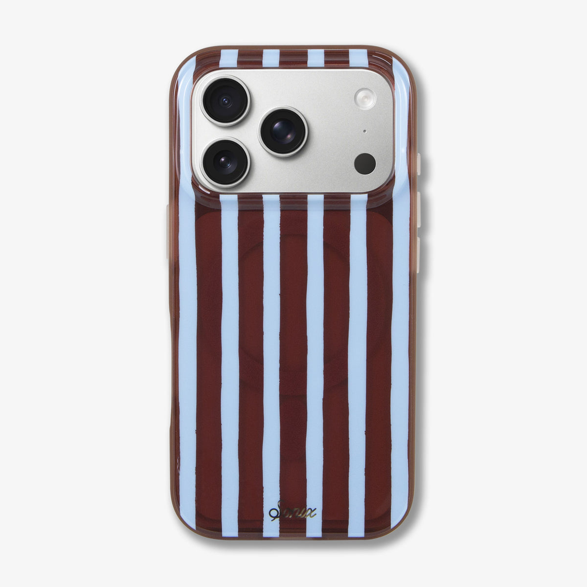 Abstract Stripe Brown / Blue MagSafe® Compatible iPhone Case