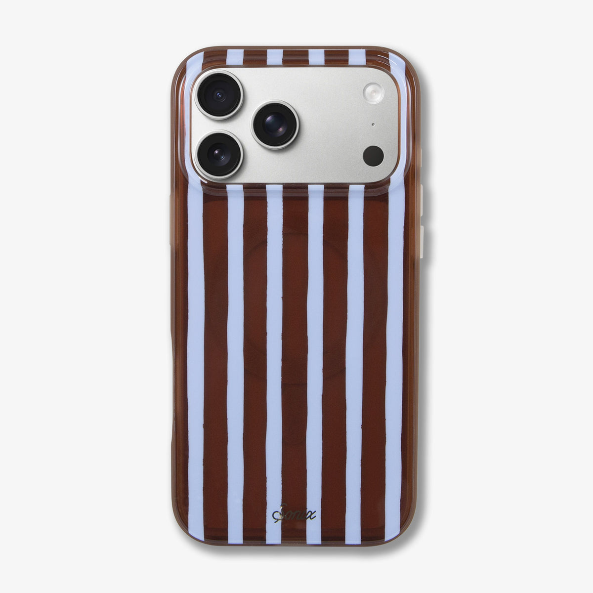 Abstract Stripe Brown / Blue MagSafe® Compatible iPhone Case