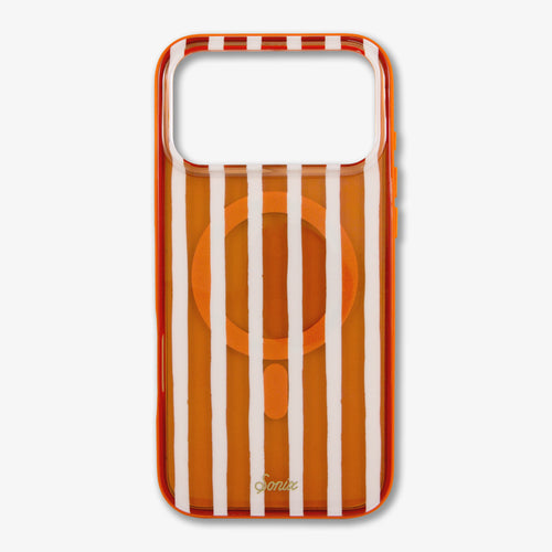 Abstract Stripe Pumpkin MagSafe® Compatible iPhone Case