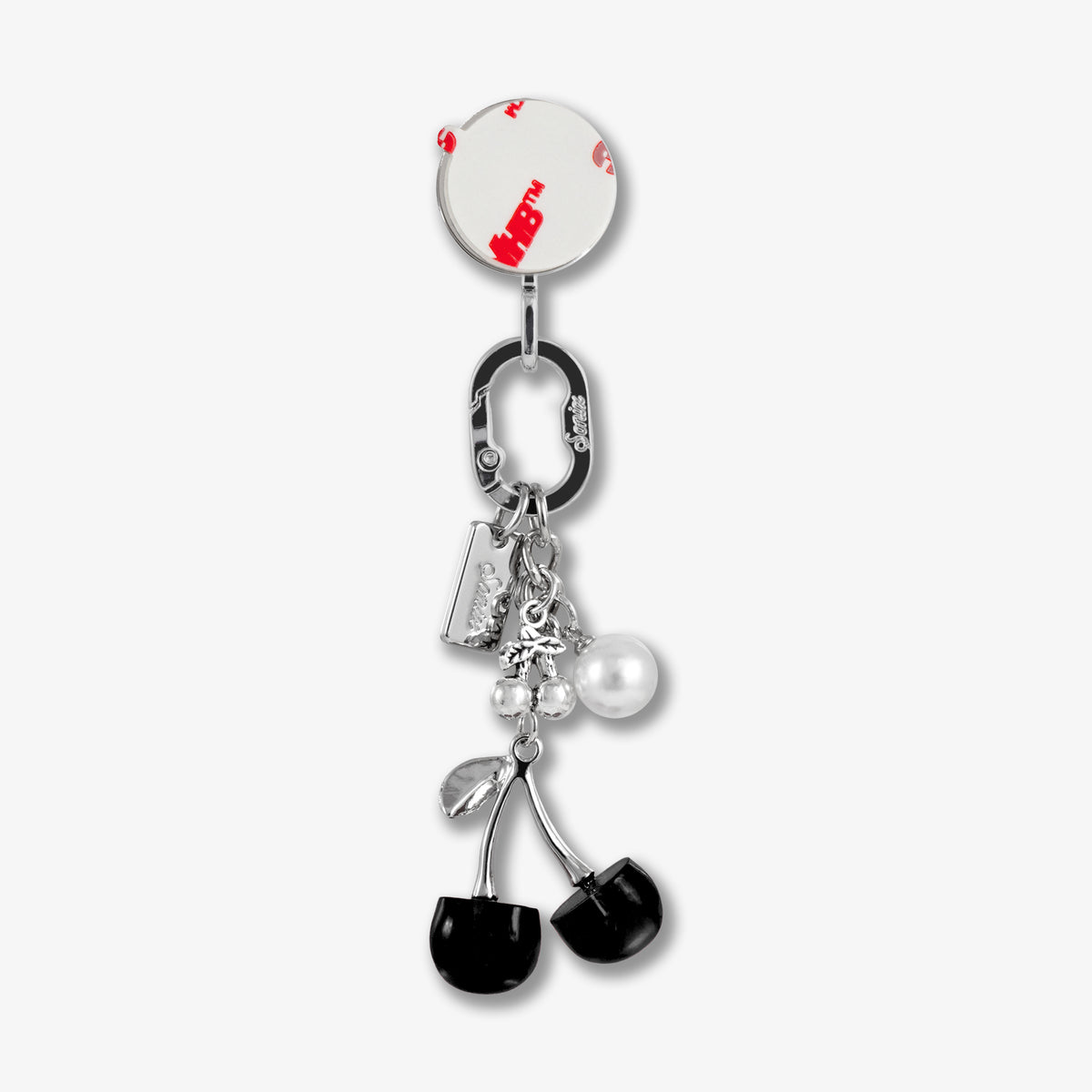 Adhesive Phone Hooks with Charms - Black Cherry