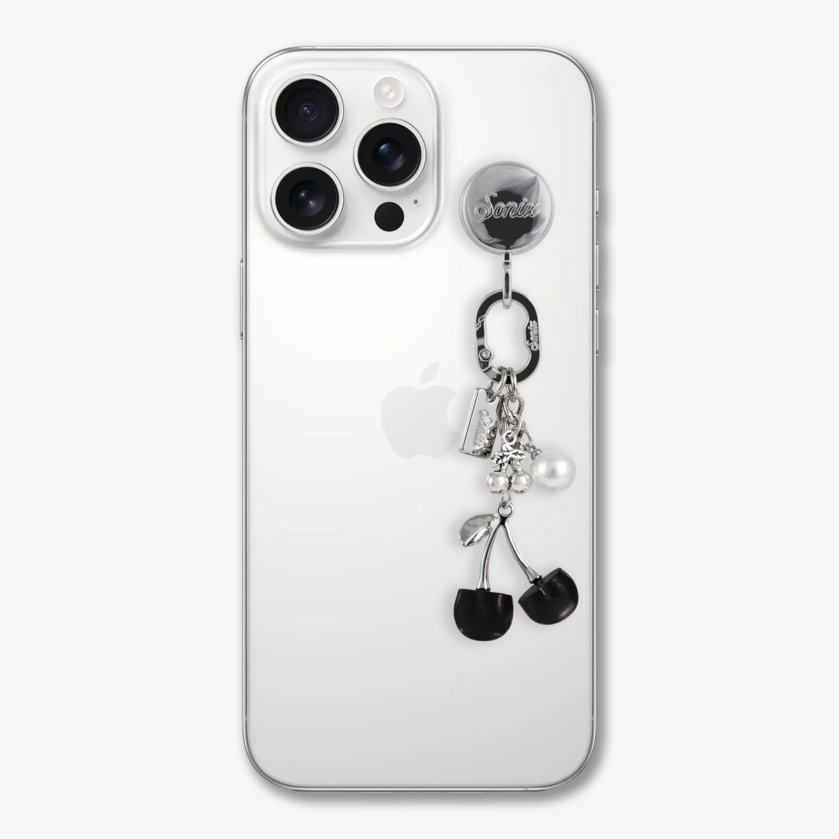 Adhesive Phone Hooks with Charms - Black Cherry