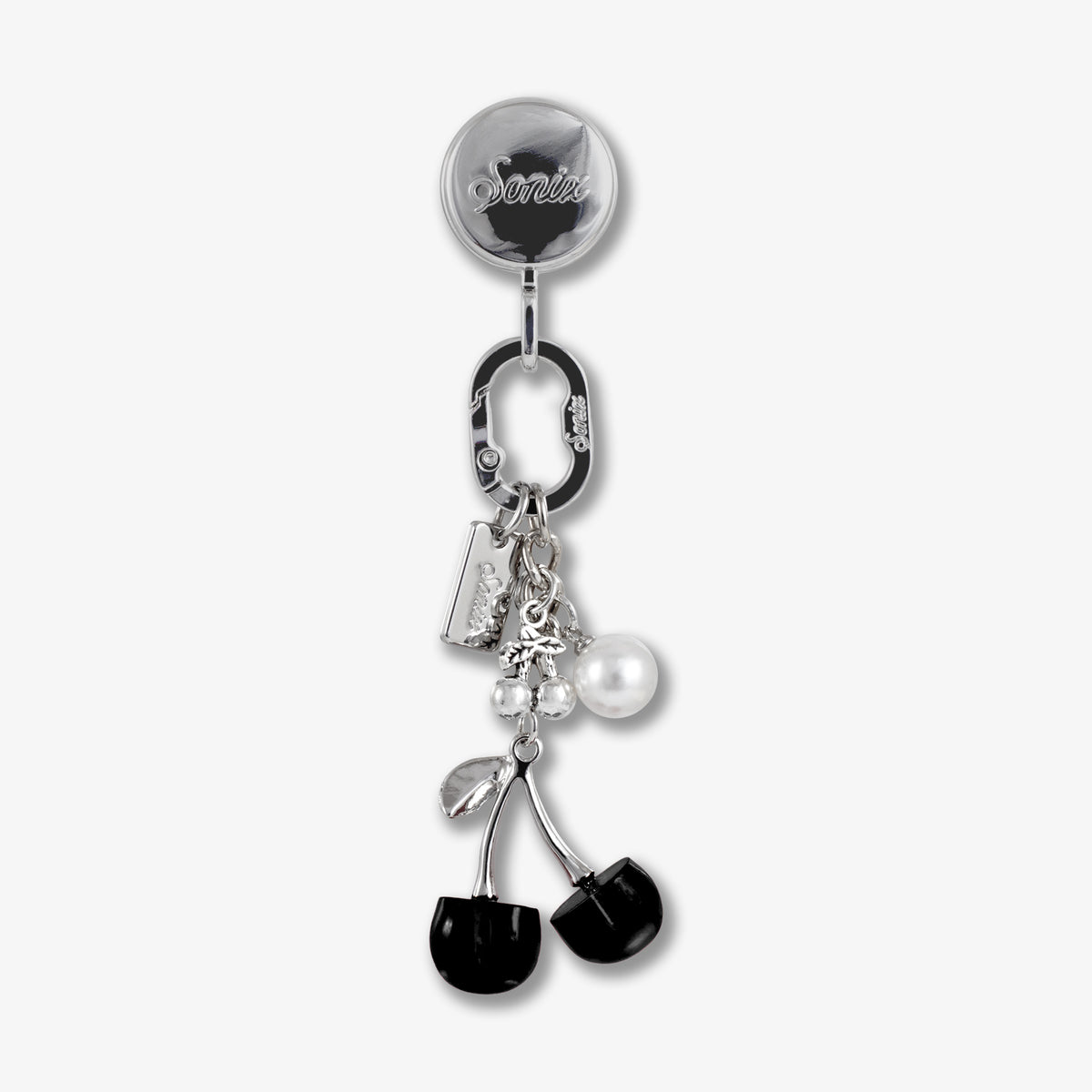 Adhesive Phone Hooks with Charms - Black Cherry