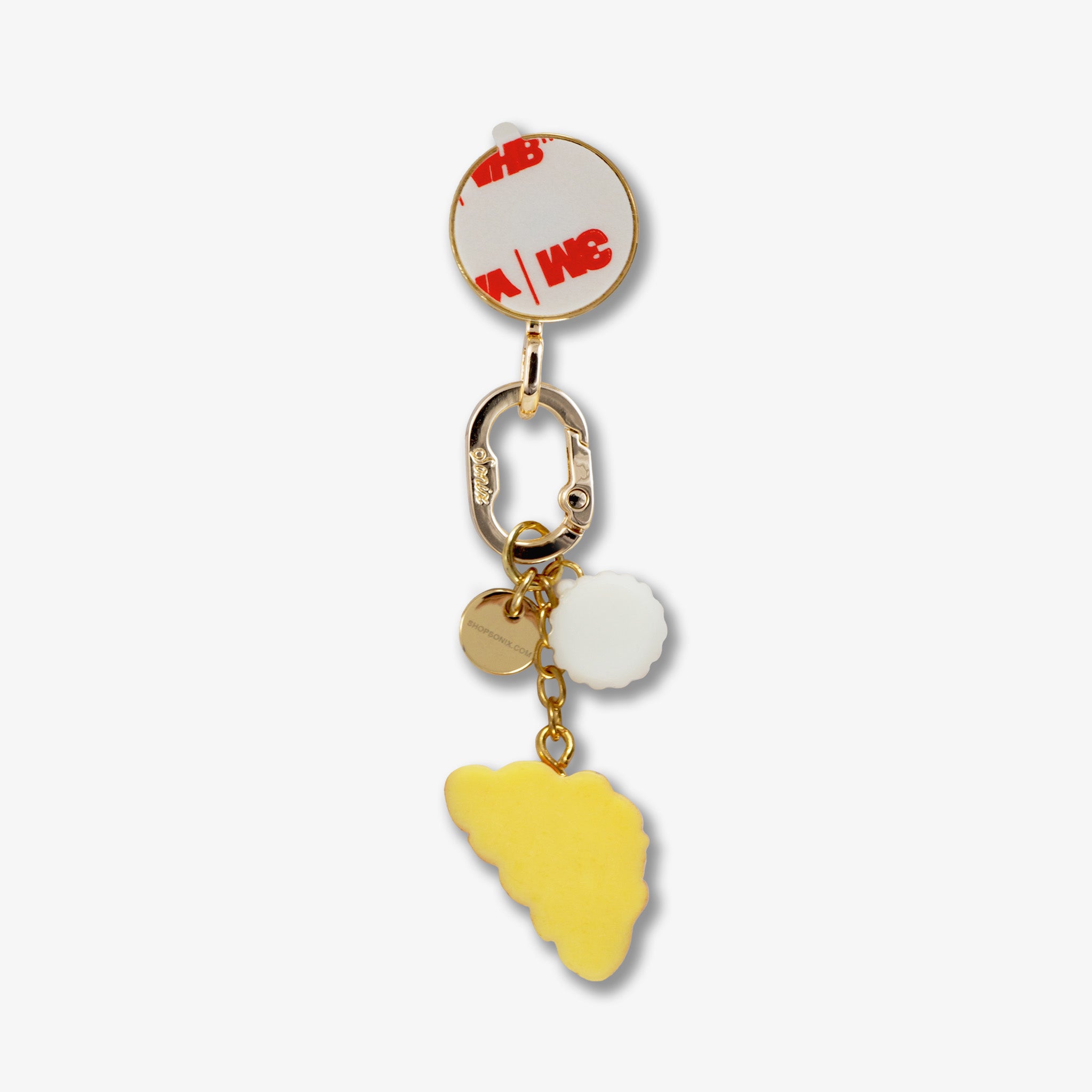 Adhesive Phone Hooks with Charms - Croissant