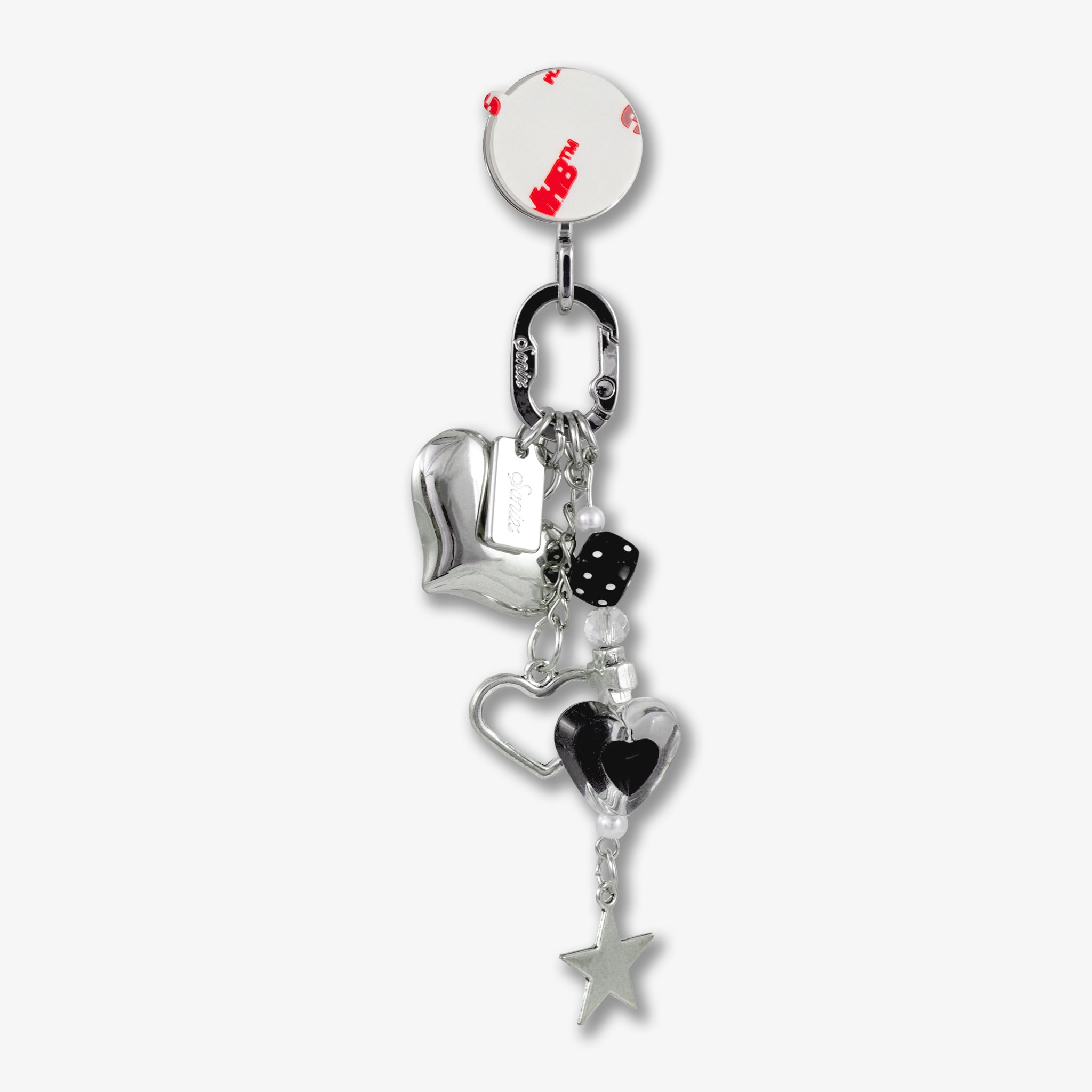 Adhesive Phone Hooks with Charms - Hearts and Stars
