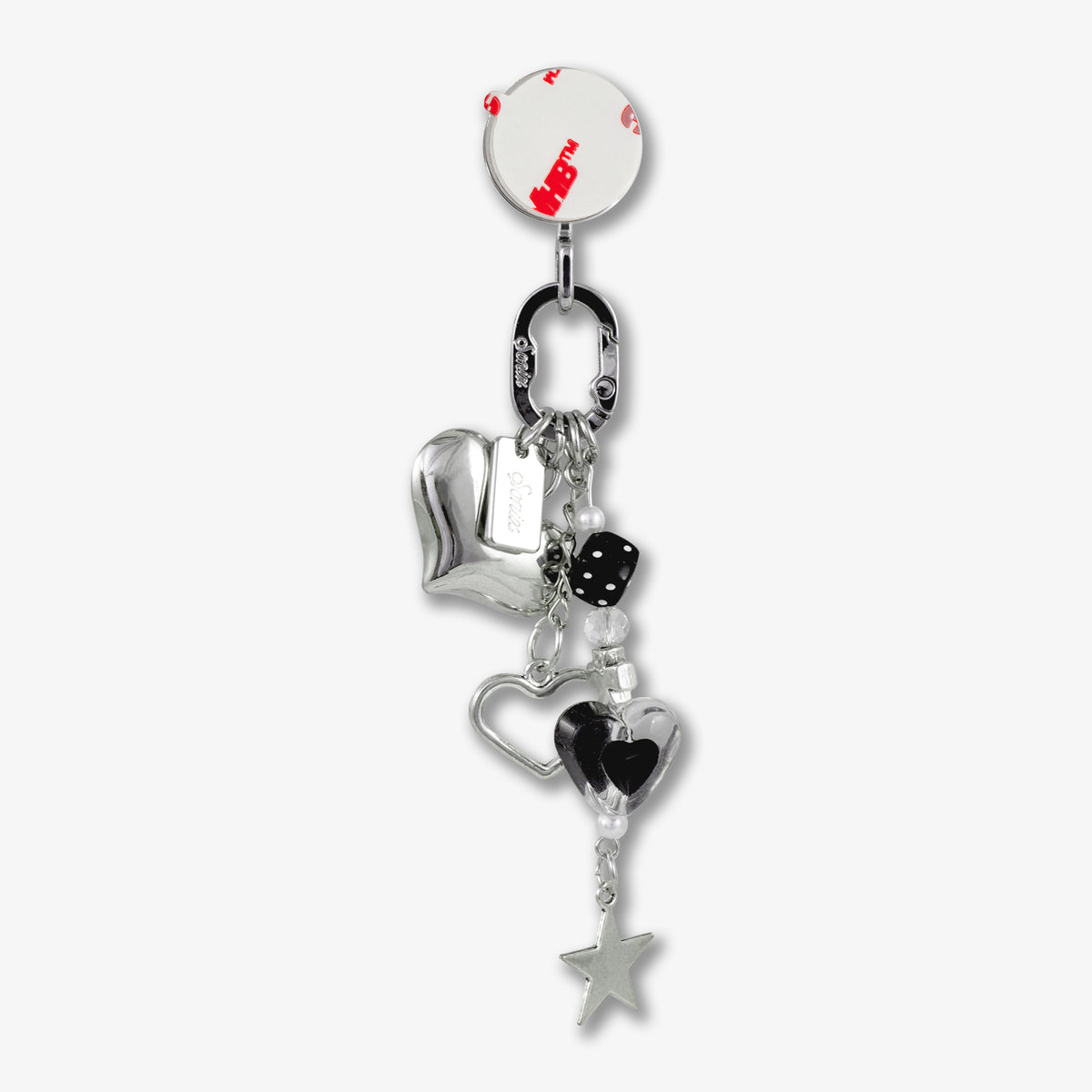 Adhesive Phone Hooks with Charms - Hearts and Stars