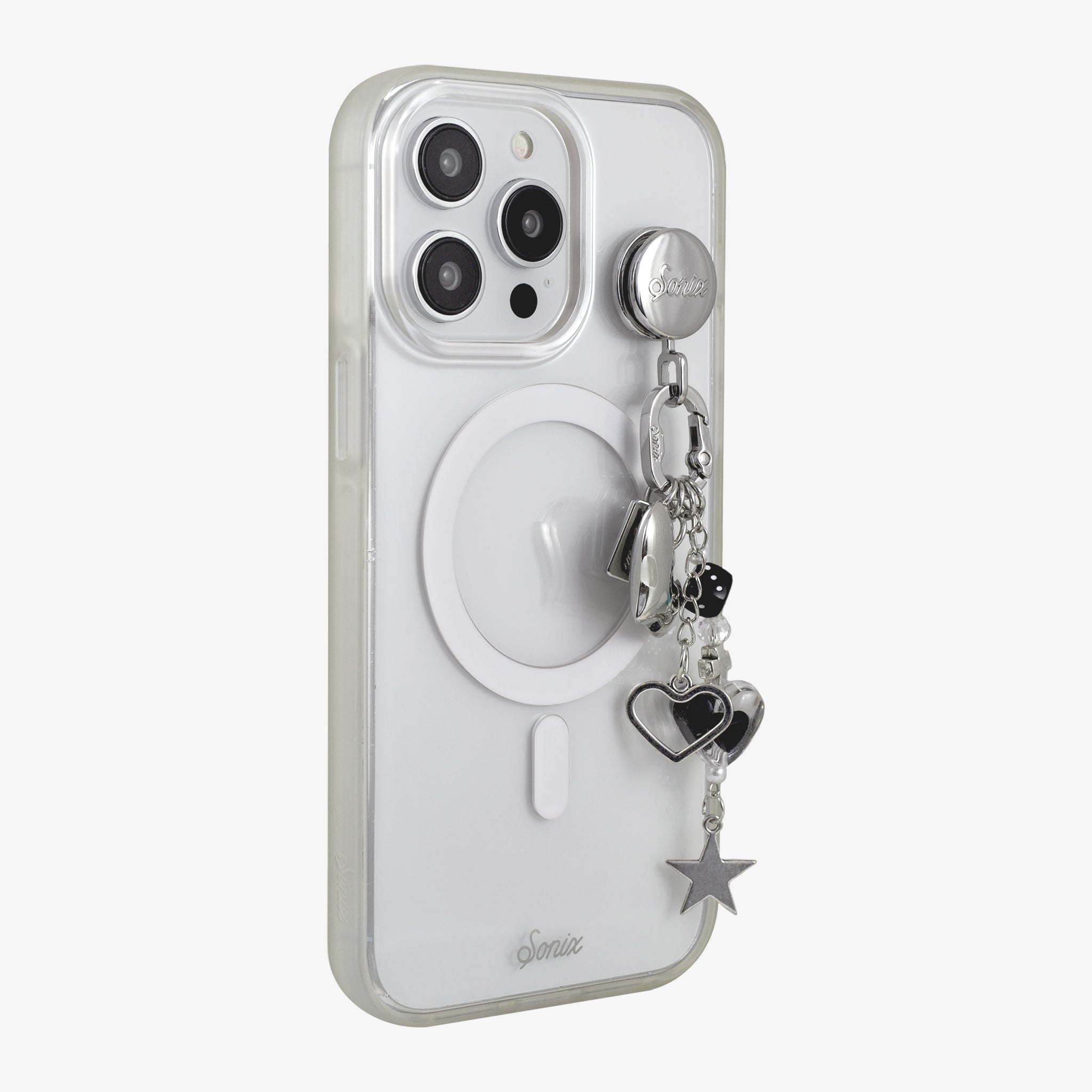 Adhesive Phone Hooks with Charms - Hearts and Stars