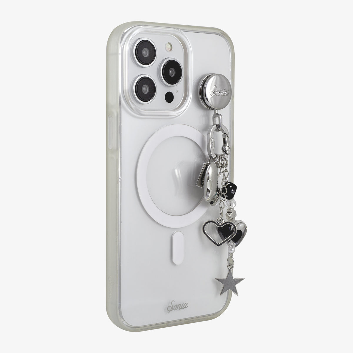 Adhesive Phone Hooks with Charms - Hearts and Stars