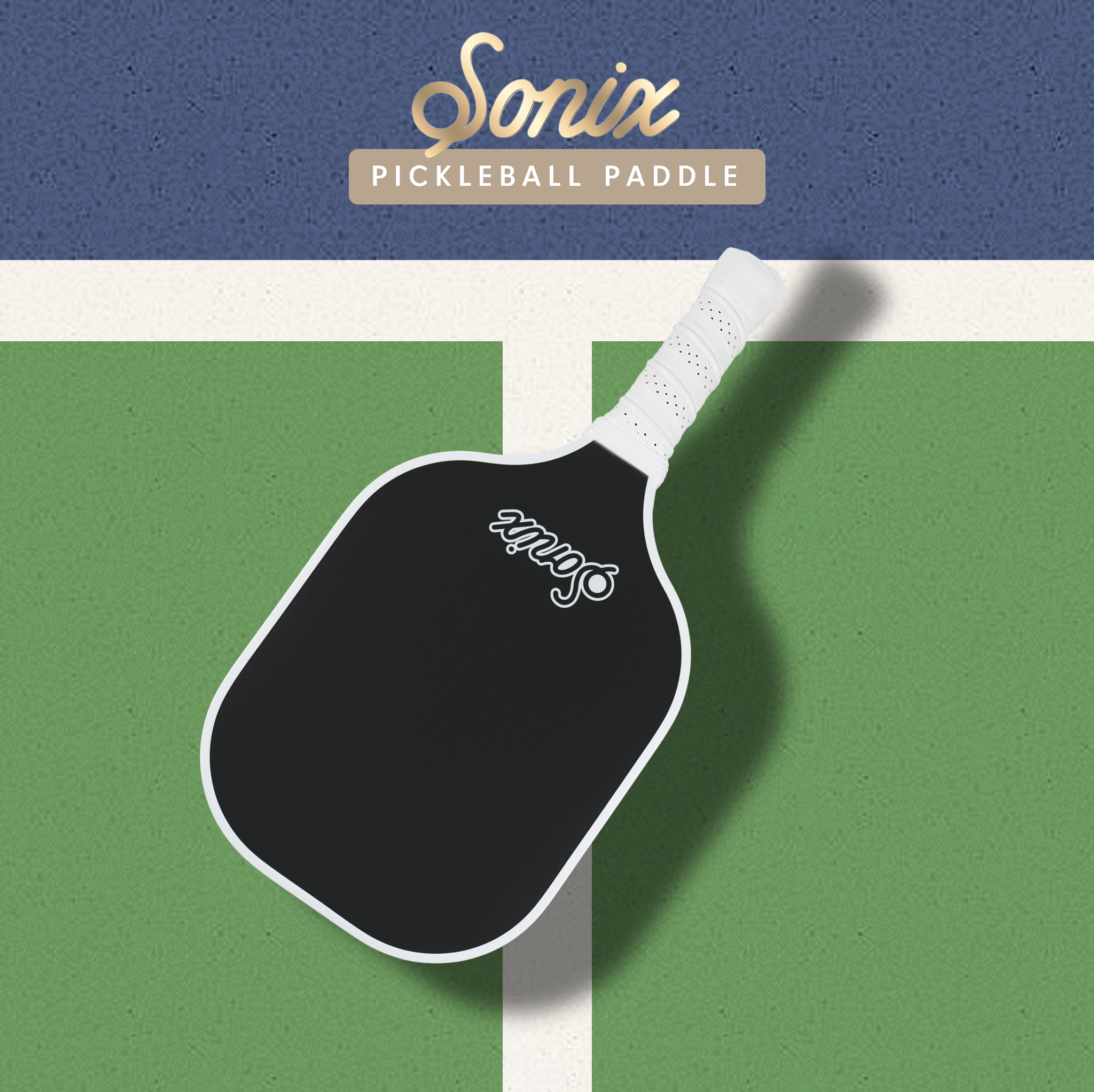 Single Pickleball Paddle - Black