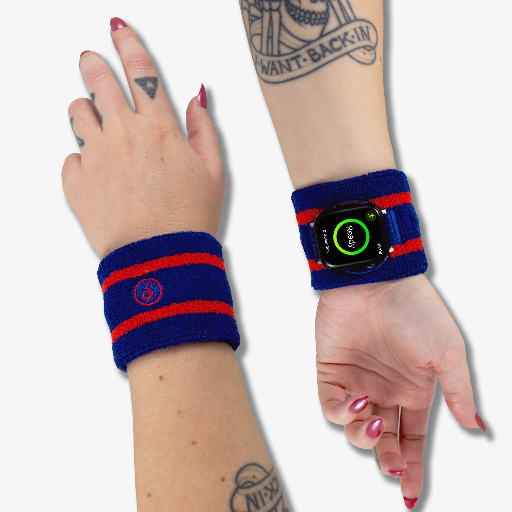 Apple Watch® Sportband - Blue / Red Stripe