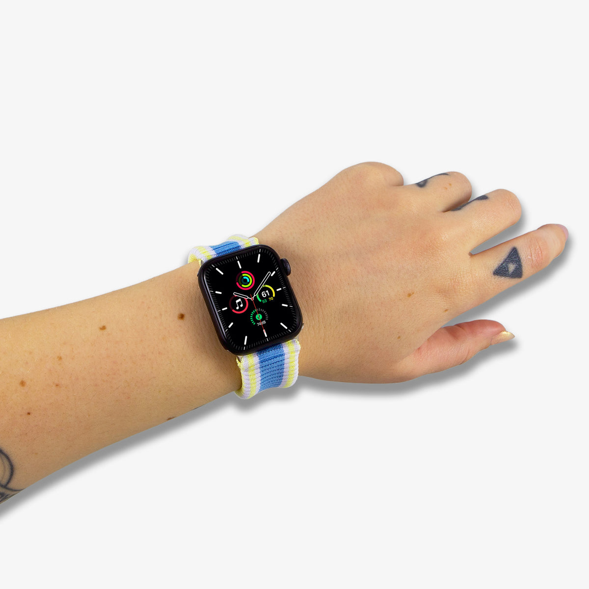 Knit Apple Watch® Band - Yellow + Blue