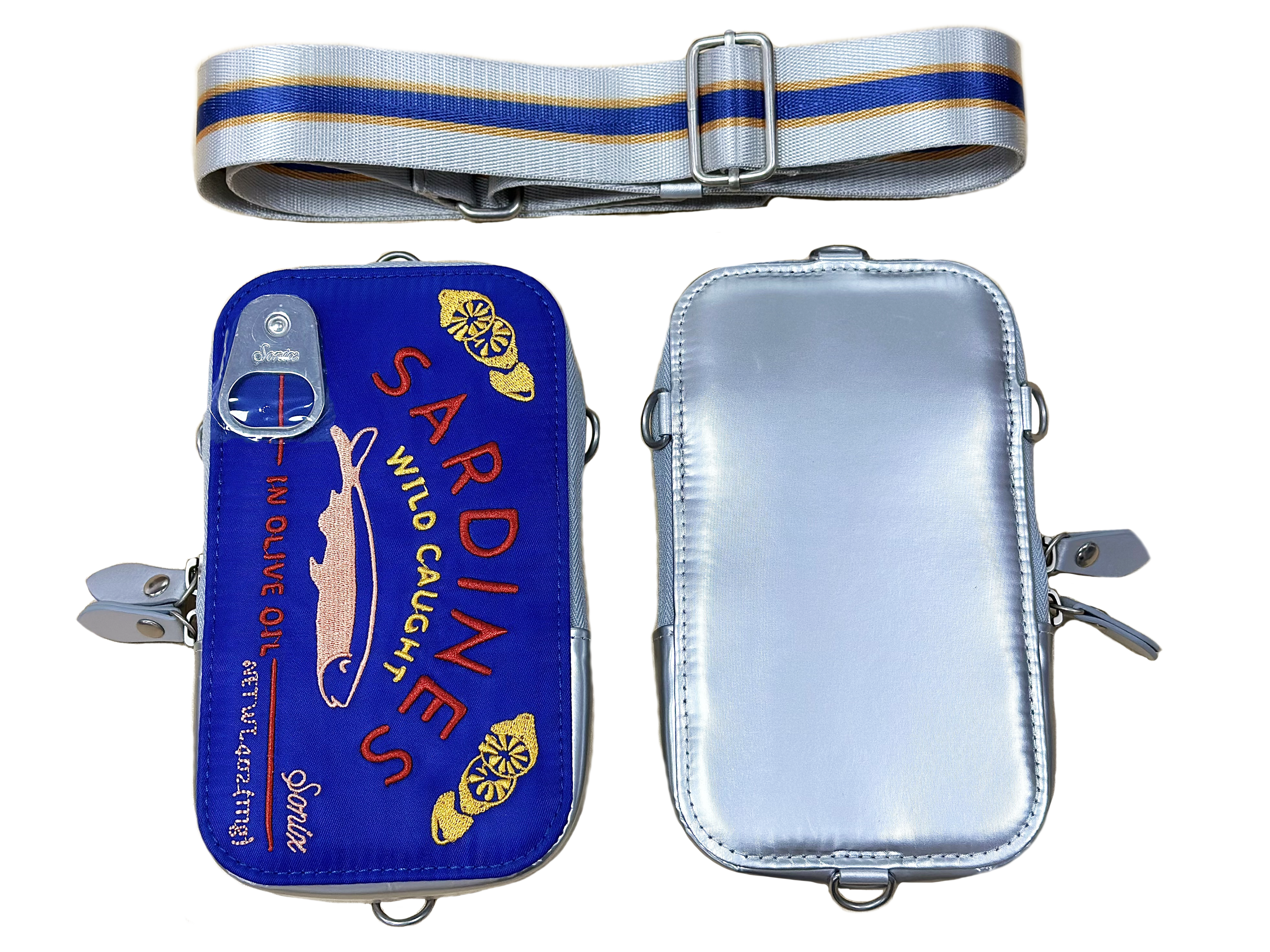 Sardines Universal Crossbody Phone Pouch - Blue