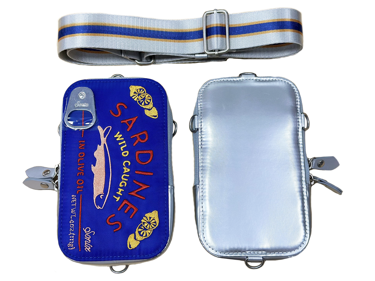 Sardines Universal Crossbody Phone Pouch - Blue