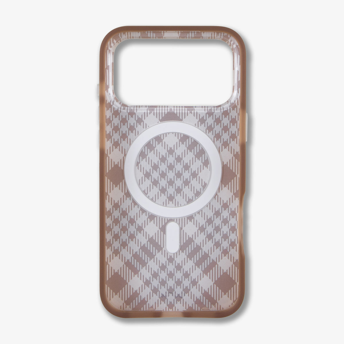Brown Plaid MagSafe® Compatible iPhone Case
