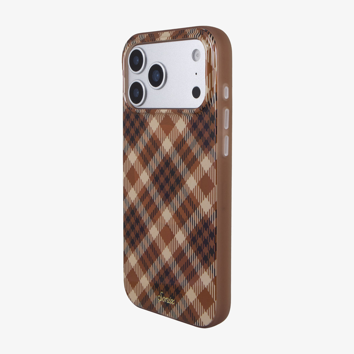 Brown Plaid MagSafe® Compatible iPhone Case