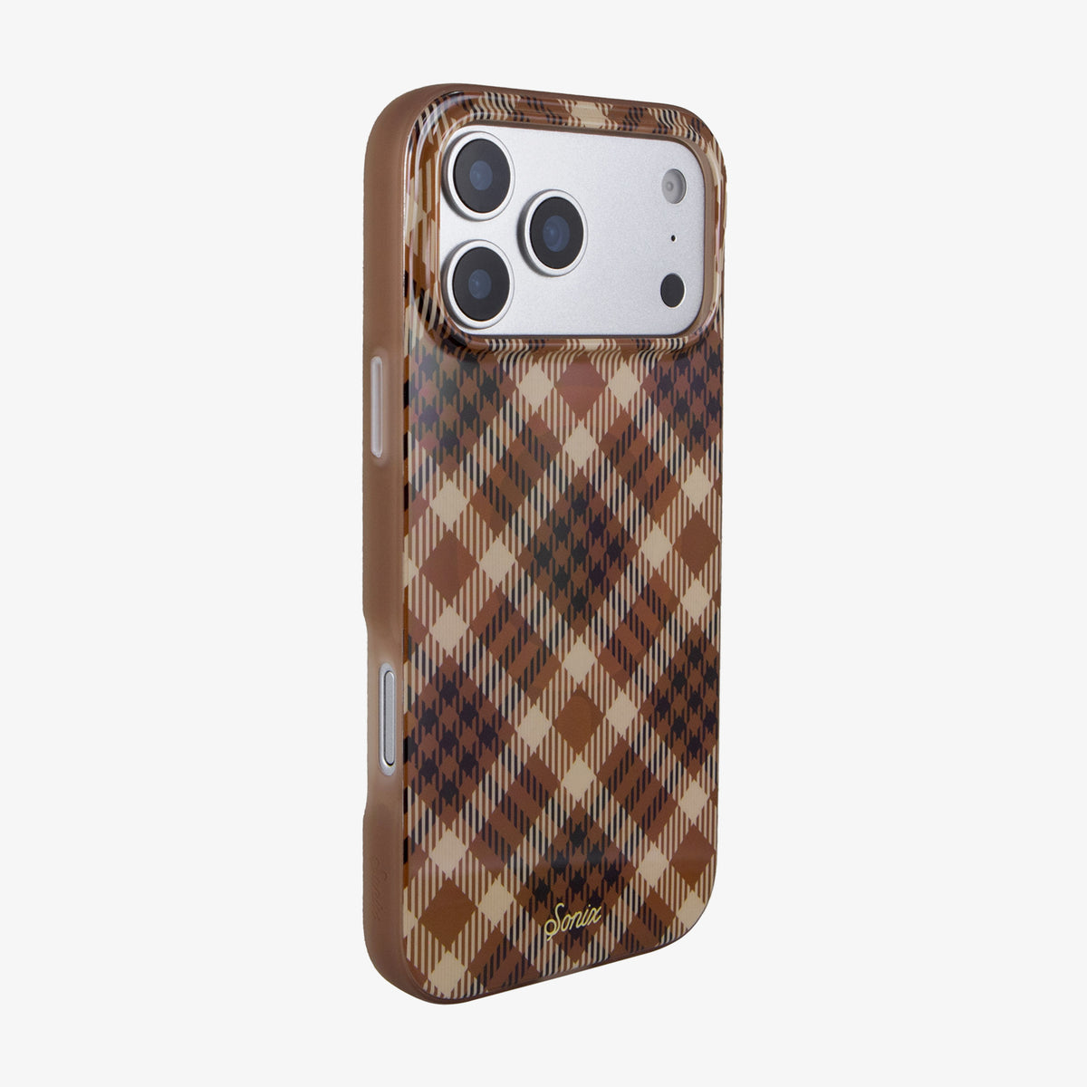 Brown Plaid MagSafe® Compatible iPhone Case