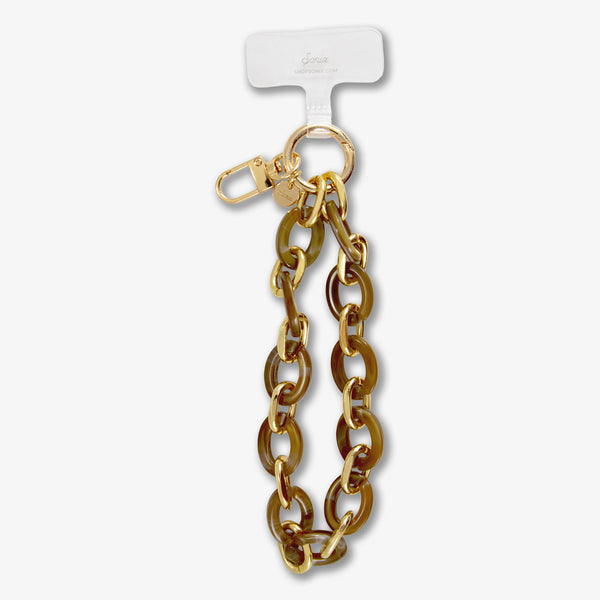 Brown Marble Chain Phone Wristlet | Sonix
