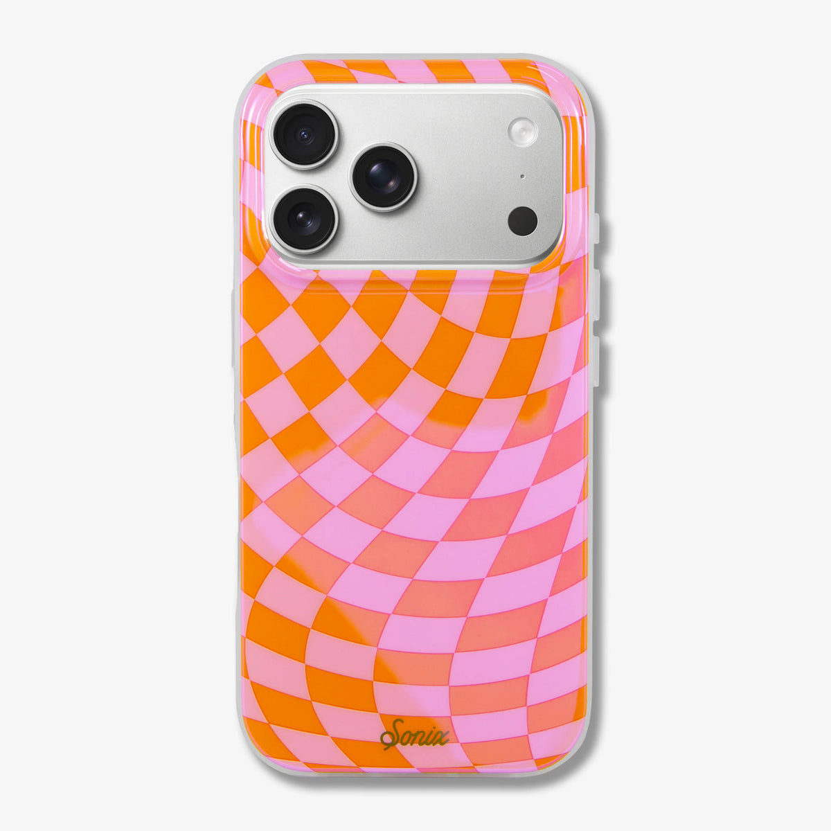 Checkmate Pink/Orange MagSafe® Compatible iPhone Case