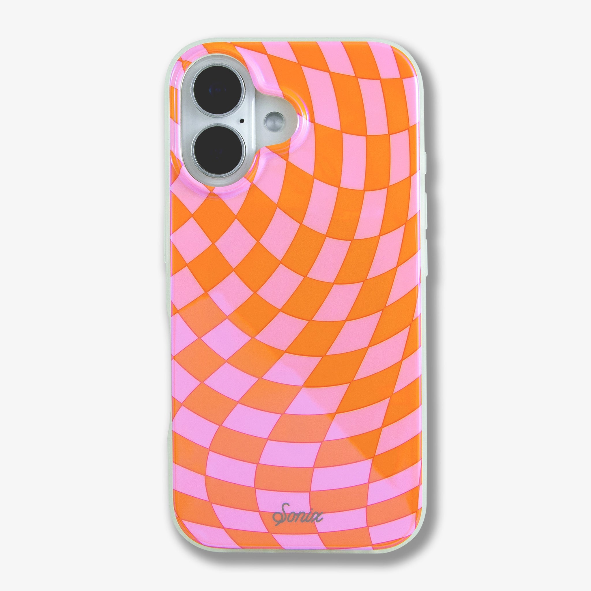 Checkmate Pink/Orange MagSafe® Compatible iPhone Case