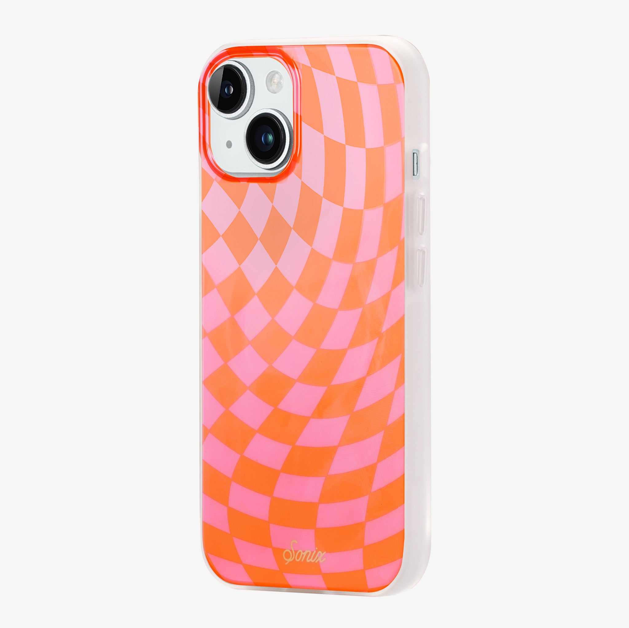 Checkmate Pink/Orange MagSafe® Compatible iPhone Case