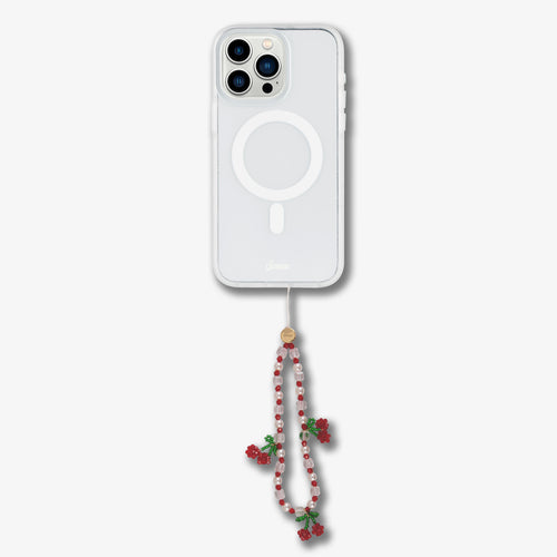 Beaded Phone Charm - Cherries