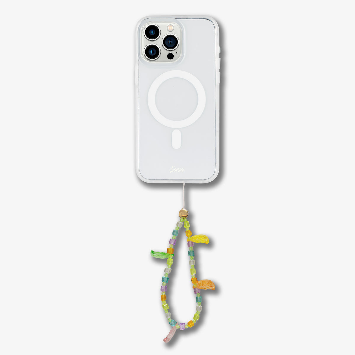 Beaded Phone Charm - Citrus Slice