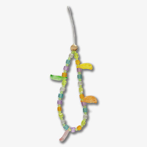 Beaded Phone Charm - Citrus Slice