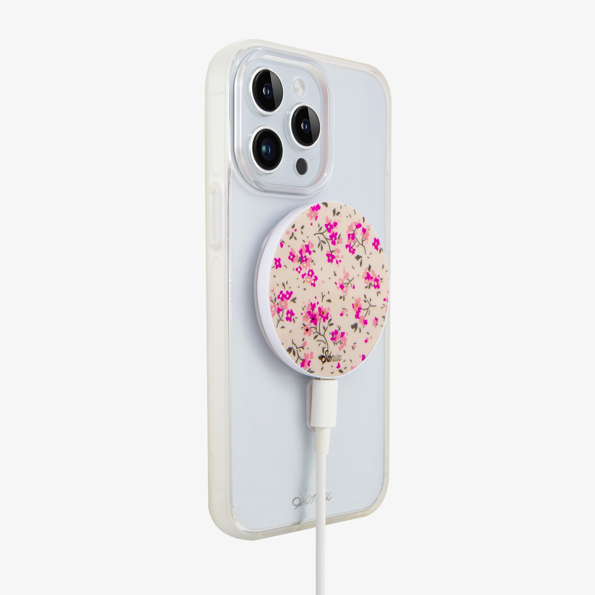 MagLink™ Magnetic Charger - Cottage Floral Pink