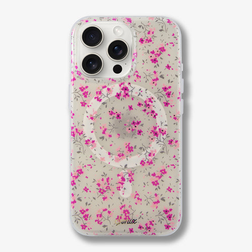 Cottage Floral Pink MagSafe® Compatible iPhone Case